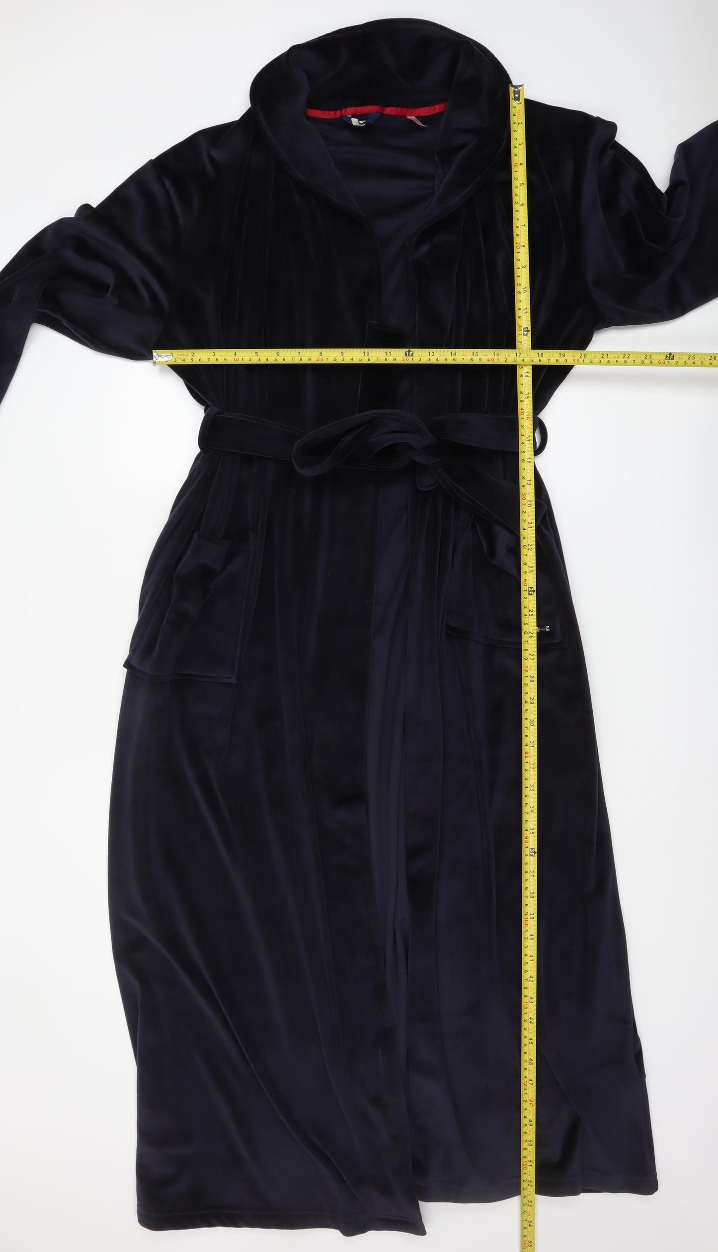 Joules Men's Black XXL Velvet Belted Robe Dressing Gown