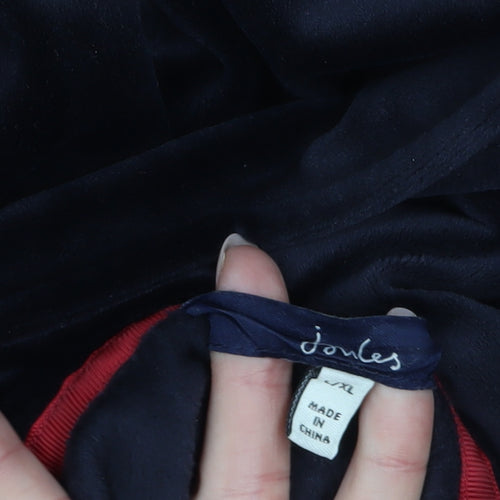 Joules Men's Black XXL Velvet Belted Robe Dressing Gown