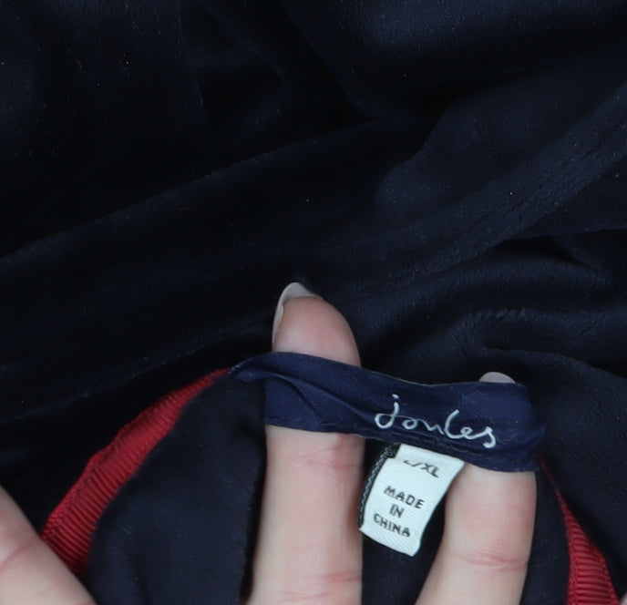 Joules Men's Black XXL Velvet Belted Robe Dressing Gown