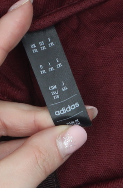 Adidas Terrex Mens Red 2XL Track Jacket Full Zip Lightweight