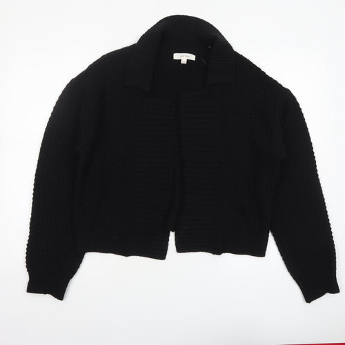 Marks and Spencer Per Una Women Black L Chunky Knit Cardigan