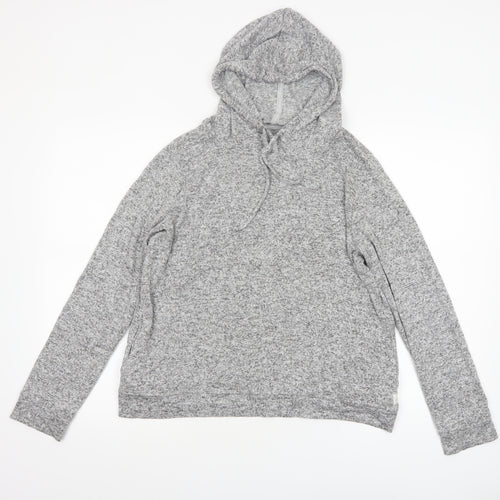 FatFace Womens Grey Long Sleeve Hooded Lounge Top UK 12