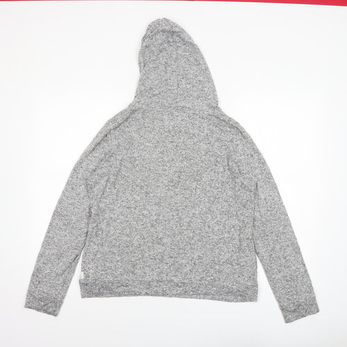 FatFace Womens Grey Long Sleeve Hooded Lounge Top UK 12
