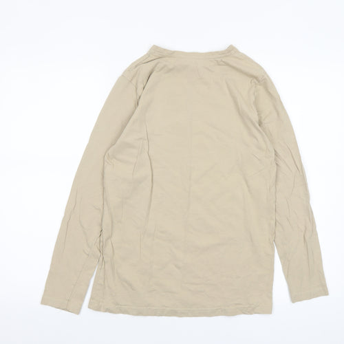 Primark Boys Beige Everyday Optimist Long Sleeve T-Shirt 12-13 Years