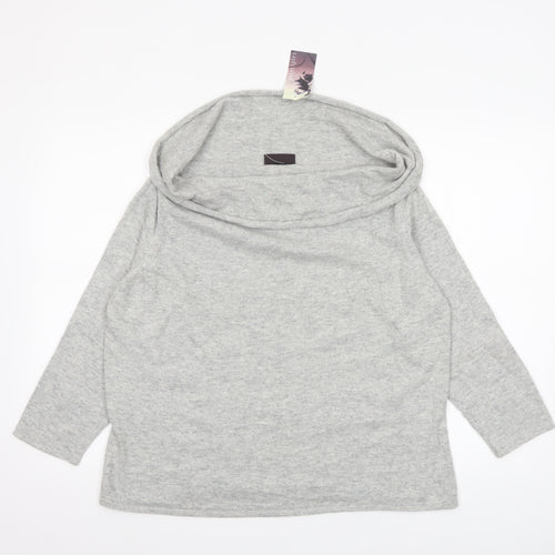 Principles Women's Grey Cowl Neck Long Sleeve Jumper Size 20