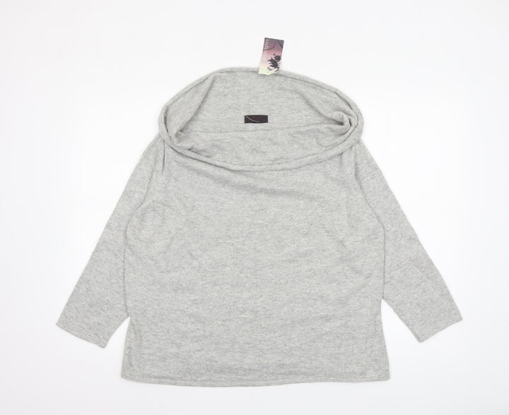 Principles Women's Grey Cowl Neck Long Sleeve Jumper Size 20