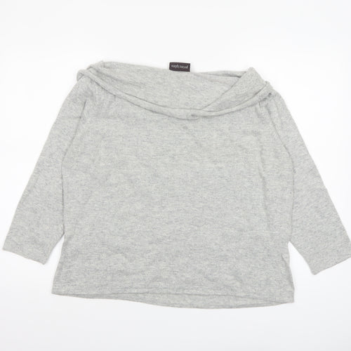 Principles Women's Grey Cowl Neck Long Sleeve Jumper Size 20