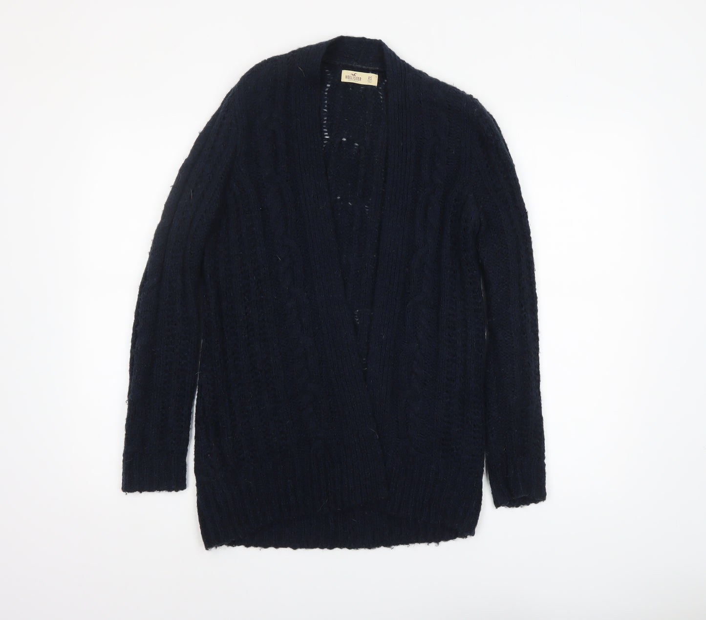 Hollister Women's Black Cable-Knit Open Cardigan XS