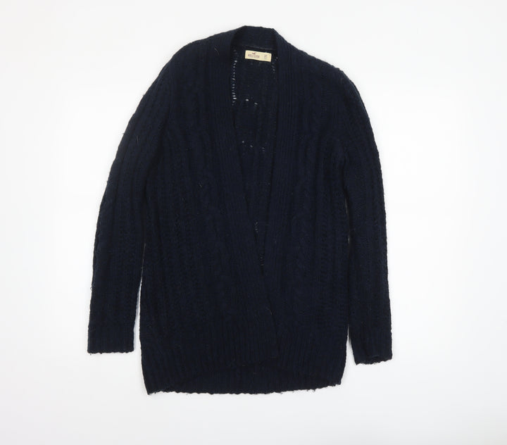 Hollister Women's Black Cable-Knit Open Cardigan XS