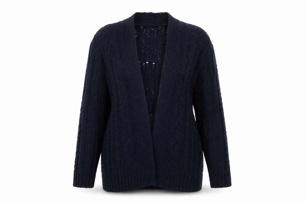 Hollister Women's Black Cable-Knit Open Cardigan XS