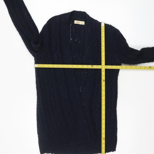Hollister Women's Black Cable-Knit Open Cardigan XS