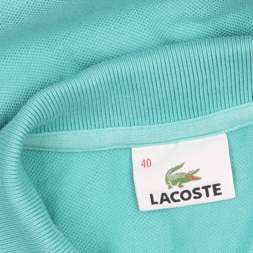 Lacoste Women's Green Cotton Slim Fit Polo Shirt Size 12