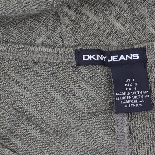 DKNY Jeans Women’s Green V-Neck Tunic Jumper Size 14