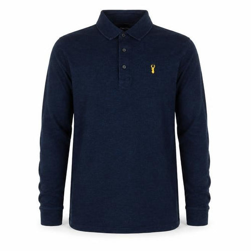Next Boys Blue Long Sleeve Cotton Polo Shirt 13 Years