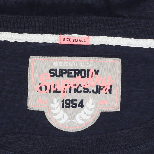 Superdry Women's Navy Blue Crew Neck Pullover Sweatshirt Size S