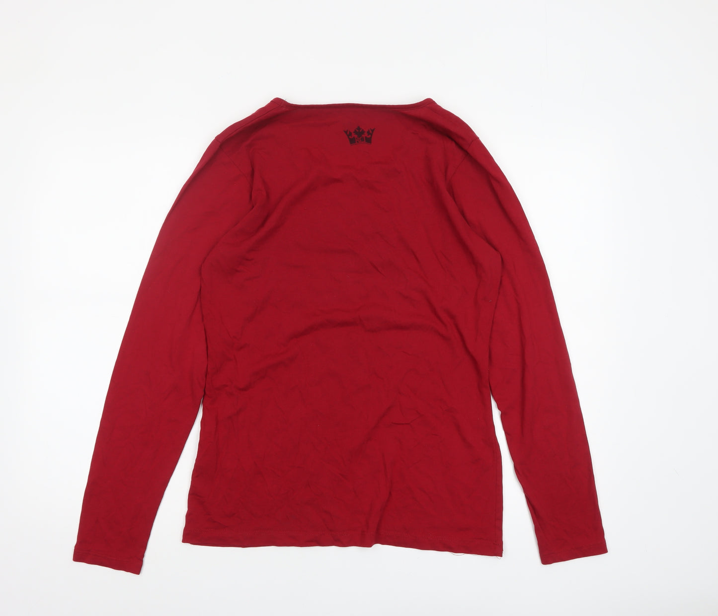 Royal Dutch Women's Red Long Sleeve Scoop Neck T-Shirt Size S