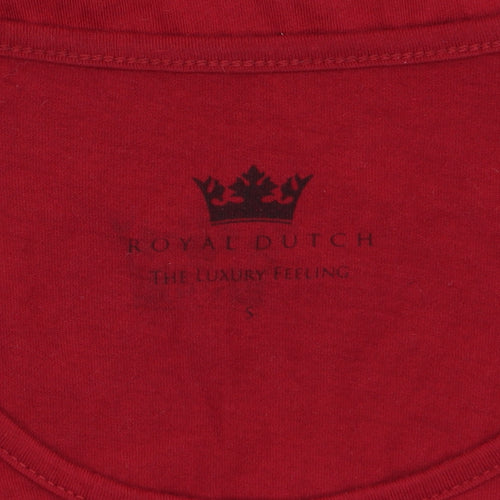 Royal Dutch Women's Red Long Sleeve Scoop Neck T-Shirt Size S