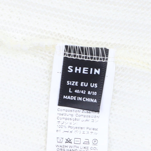 SHEIN Women’s Ivory Knit Open Cardigan Jumper L Lightweight