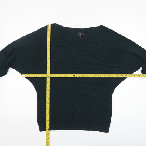 Editor's Cut Women's Green Boat Neck Long Sleeve Pullover Jumper Size 10
