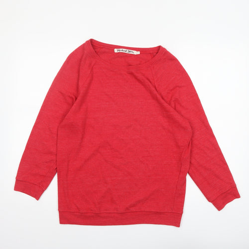 Michael Stars Women's Red Pullover Sweatshirt Small Lightweight Cotton Blend