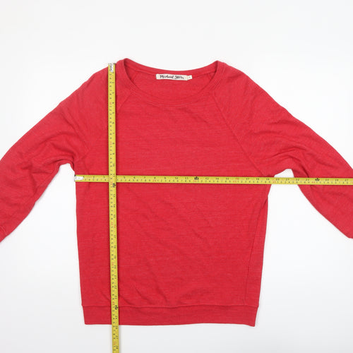 Michael Stars Women's Red Pullover Sweatshirt Small Lightweight Cotton Blend