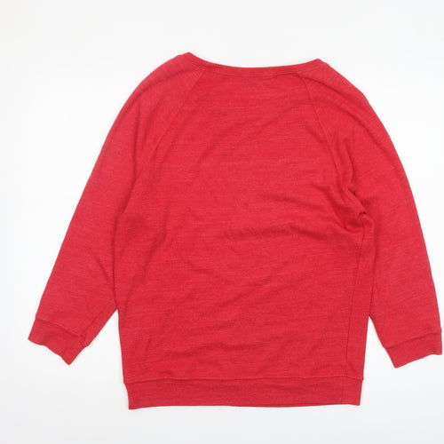 Michael Stars Women's Red Pullover Sweatshirt Small Lightweight Cotton Blend