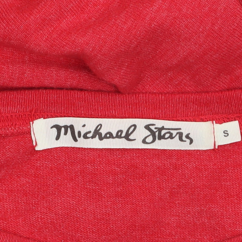 Michael Stars Women's Red Pullover Sweatshirt Small Lightweight Cotton Blend