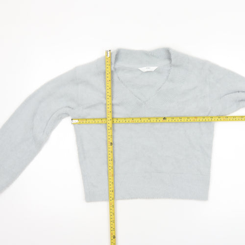 Marks and Spencer Women’s Grey V-Neck Long Sleeve Pullover Jumper XS