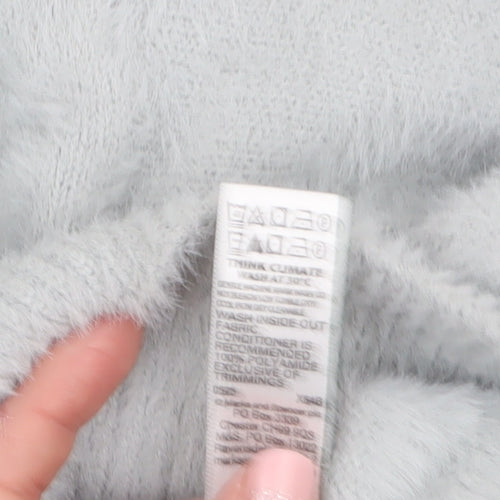Marks and Spencer Women’s Grey V-Neck Long Sleeve Pullover Jumper XS
