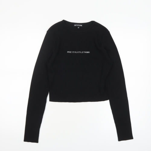 PrettyLittleThing Women’s Black Slim Fit Knit Jumper Size M