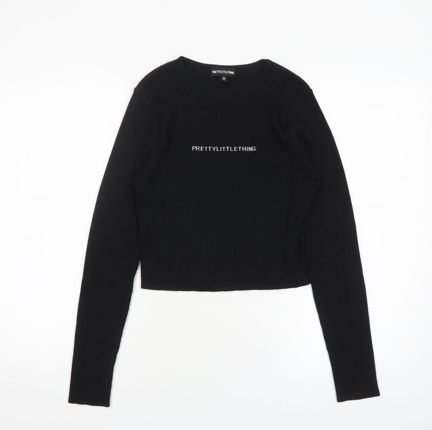 PrettyLittleThing Women’s Black Slim Fit Knit Jumper Size M