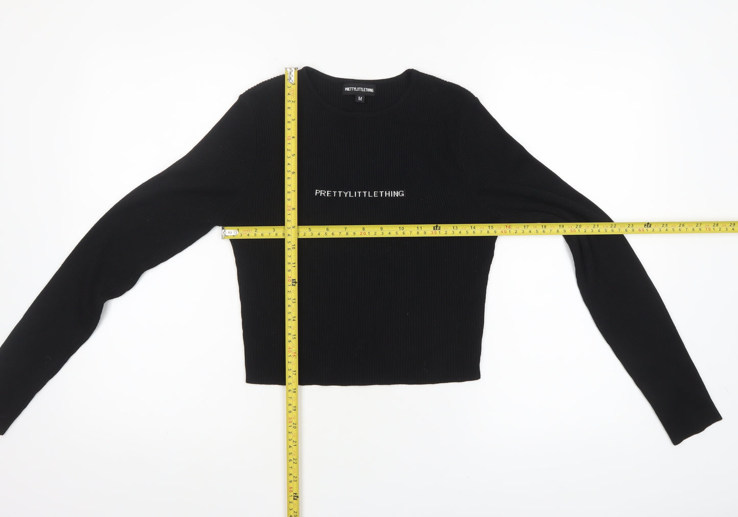 PrettyLittleThing Women’s Black Slim Fit Knit Jumper Size M