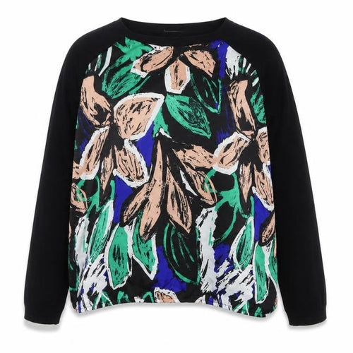 Papaya Women Multicoloured Floral Crew Neck Long Sleeve Pullover Jumper Size 20