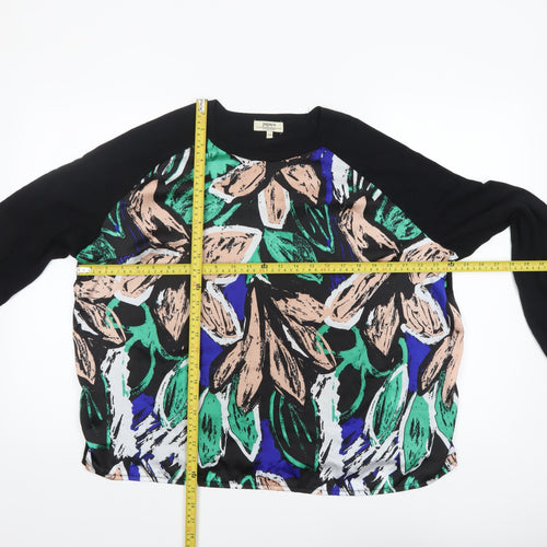 Papaya Women Multicoloured Floral Crew Neck Long Sleeve Pullover Jumper Size 20