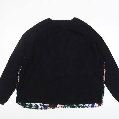 Papaya Women Multicoloured Floral Crew Neck Long Sleeve Pullover Jumper Size 20