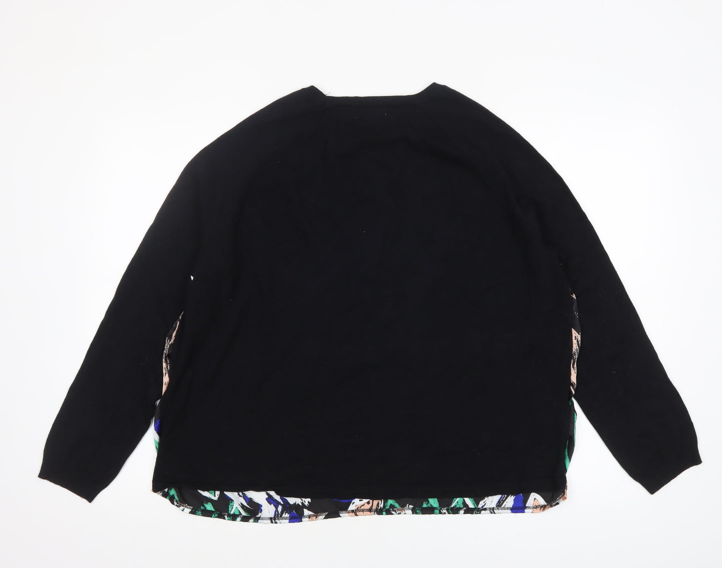 Papaya Women Multicoloured Floral Crew Neck Long Sleeve Pullover Jumper Size 20