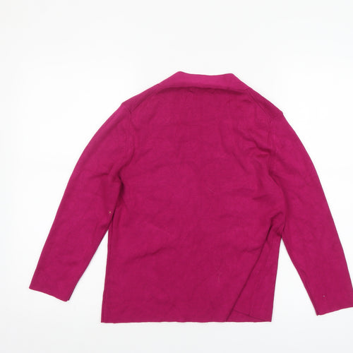 Precis Petite Women's Pink Scoop Neck Button Detail Jumper Size M