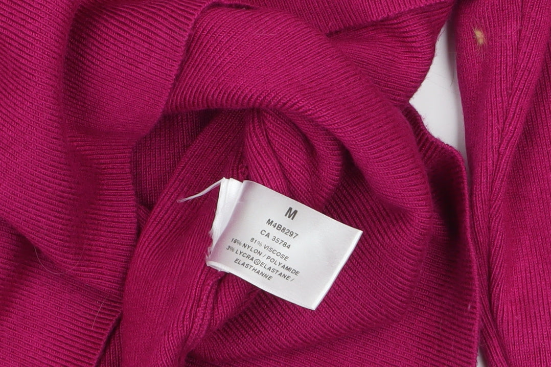 Precis Petite Women's Pink Scoop Neck Button Detail Jumper Size M