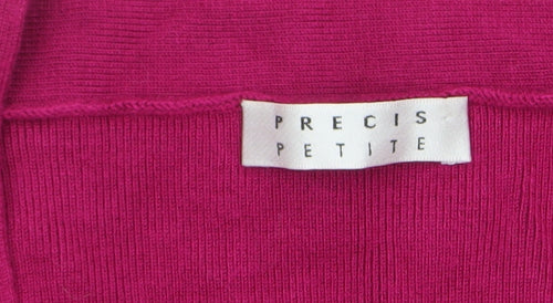Precis Petite Women's Pink Scoop Neck Button Detail Jumper Size M