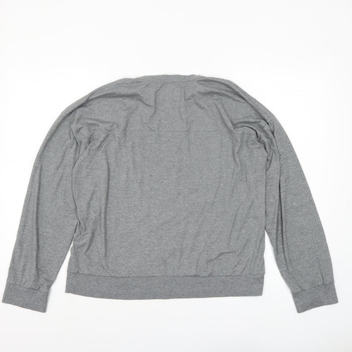 DKNY Women Grey Long Sleeve Crew Neck Jersey T-Shirt M