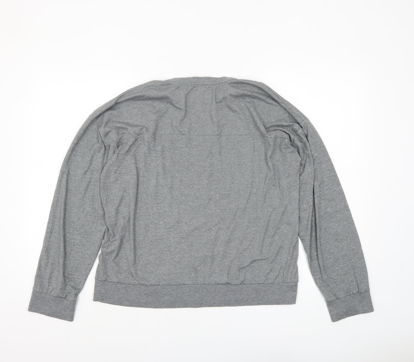 DKNY Women Grey Long Sleeve Crew Neck Jersey T-Shirt M