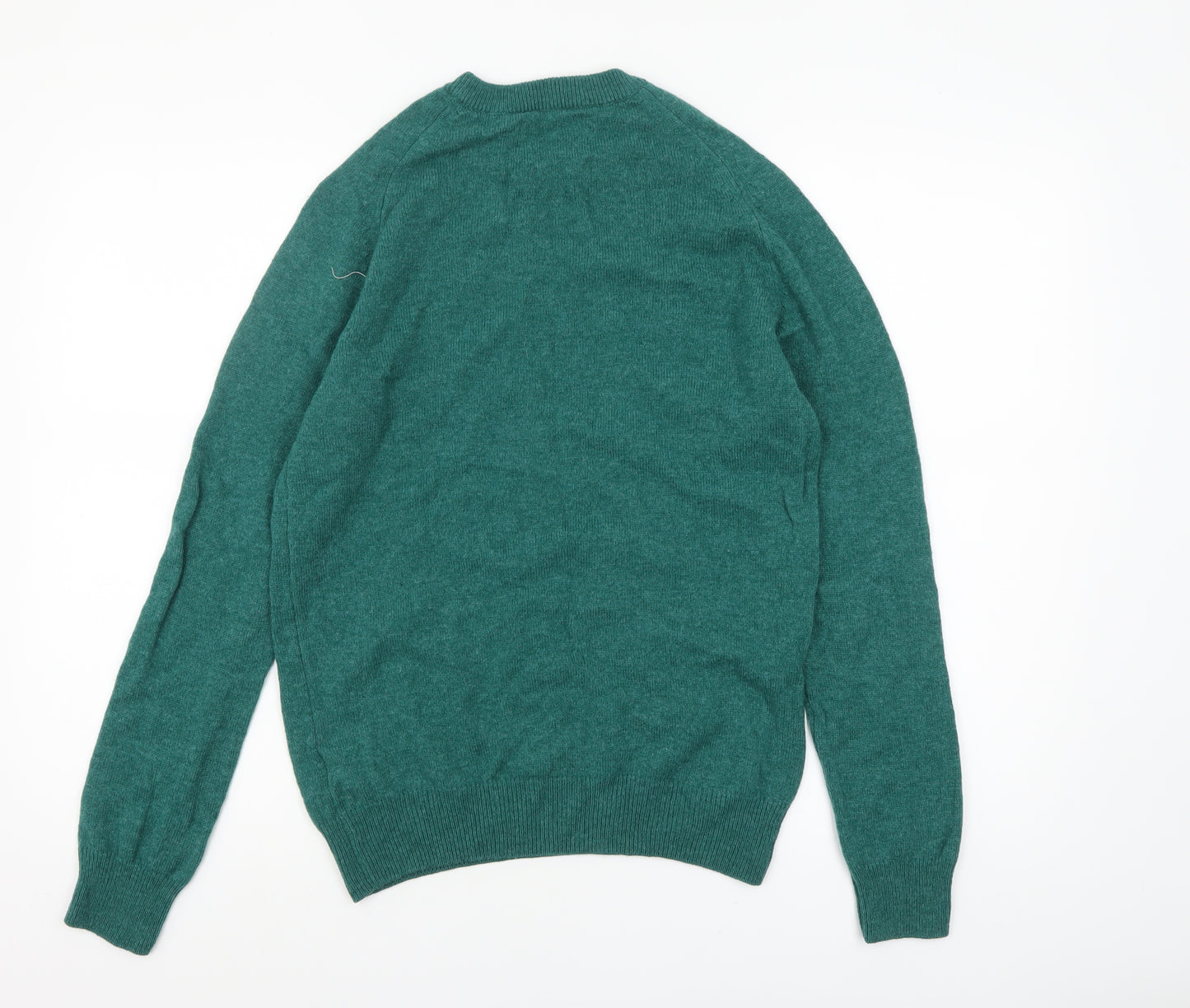 Marks and Spencer Men’s Green Wool Crew Neck Jumper Size S