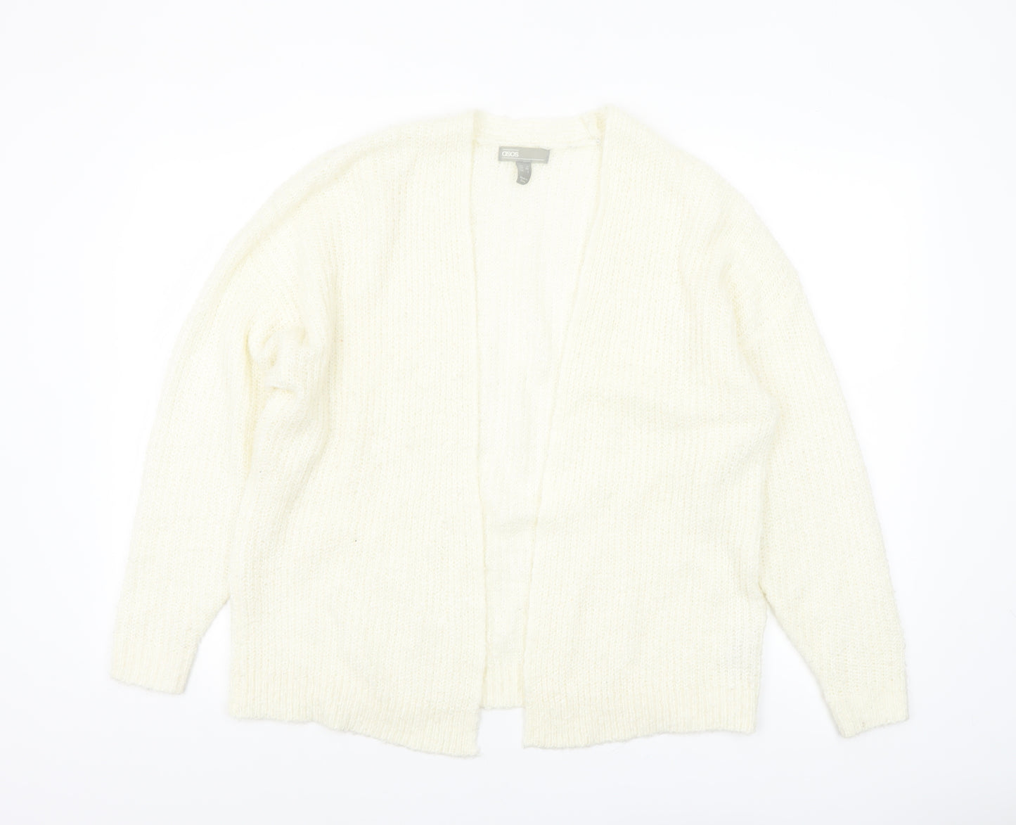 ASOS Women Ivory Chunky Knit Open Front Cardigan UK 6