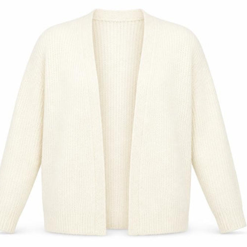 ASOS Women Ivory Chunky Knit Open Front Cardigan UK 6