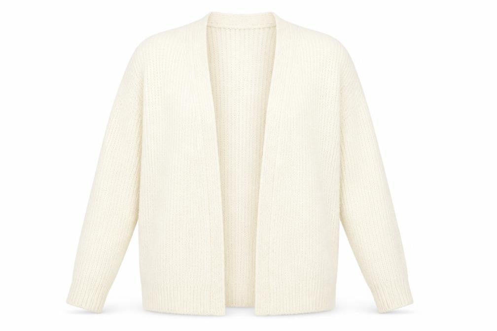 ASOS Women Ivory Chunky Knit Open Front Cardigan UK 6