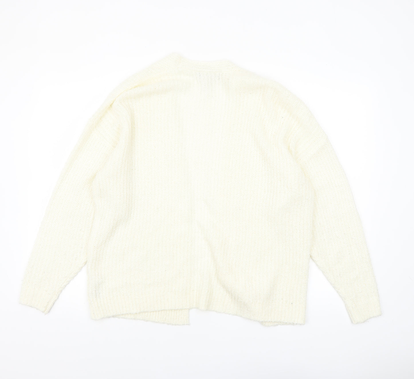 ASOS Women Ivory Chunky Knit Open Front Cardigan UK 6