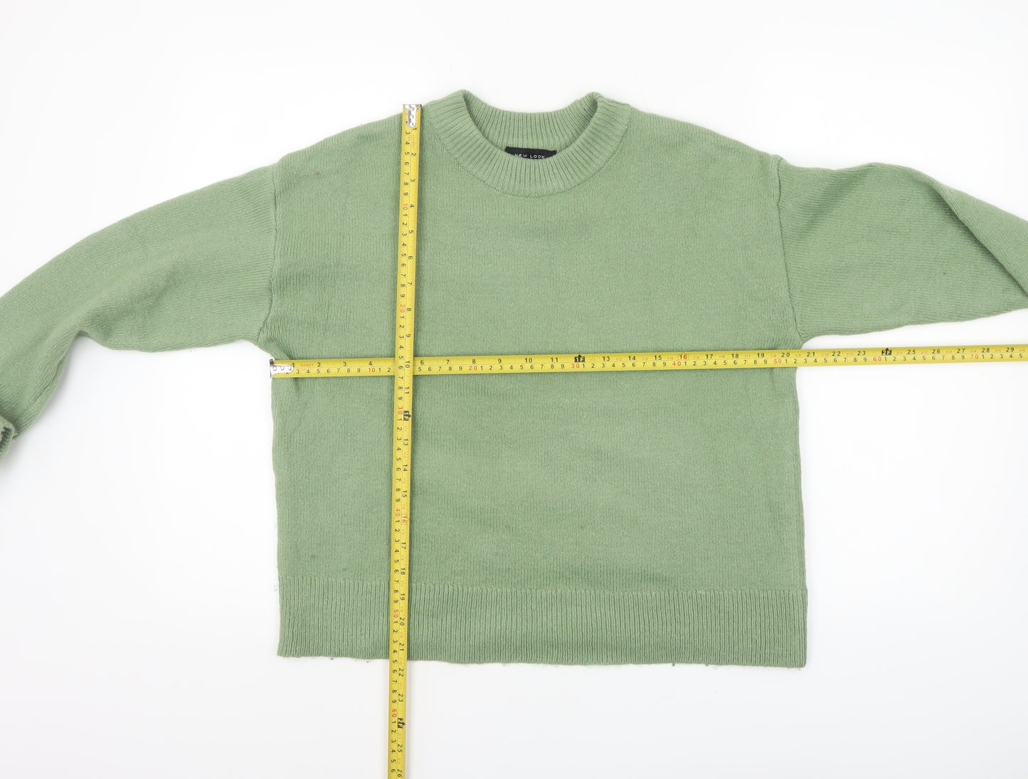 New Look Women’s Green Crew Neck Knit Jumper Size S