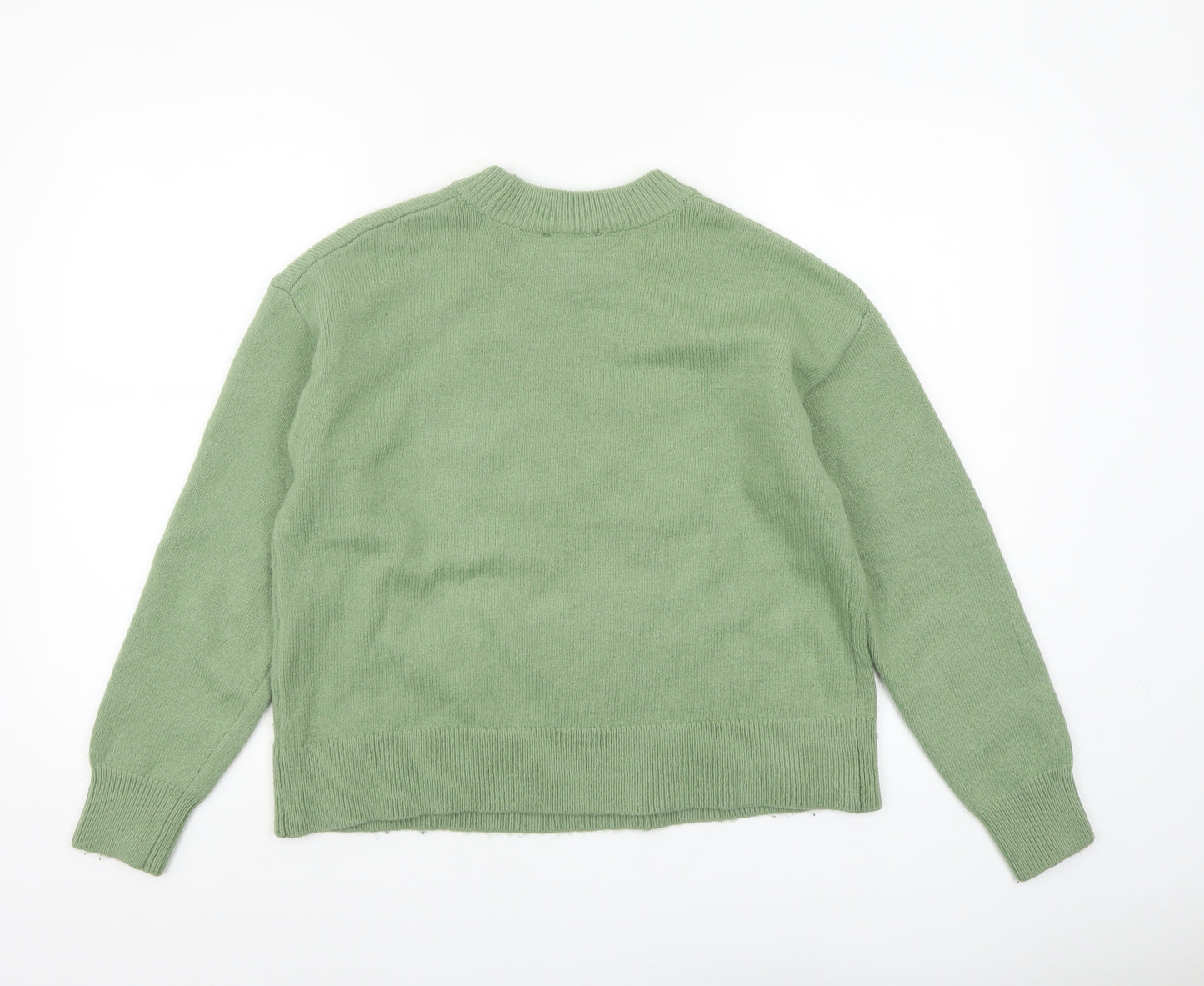 New Look Women’s Green Crew Neck Knit Jumper Size S