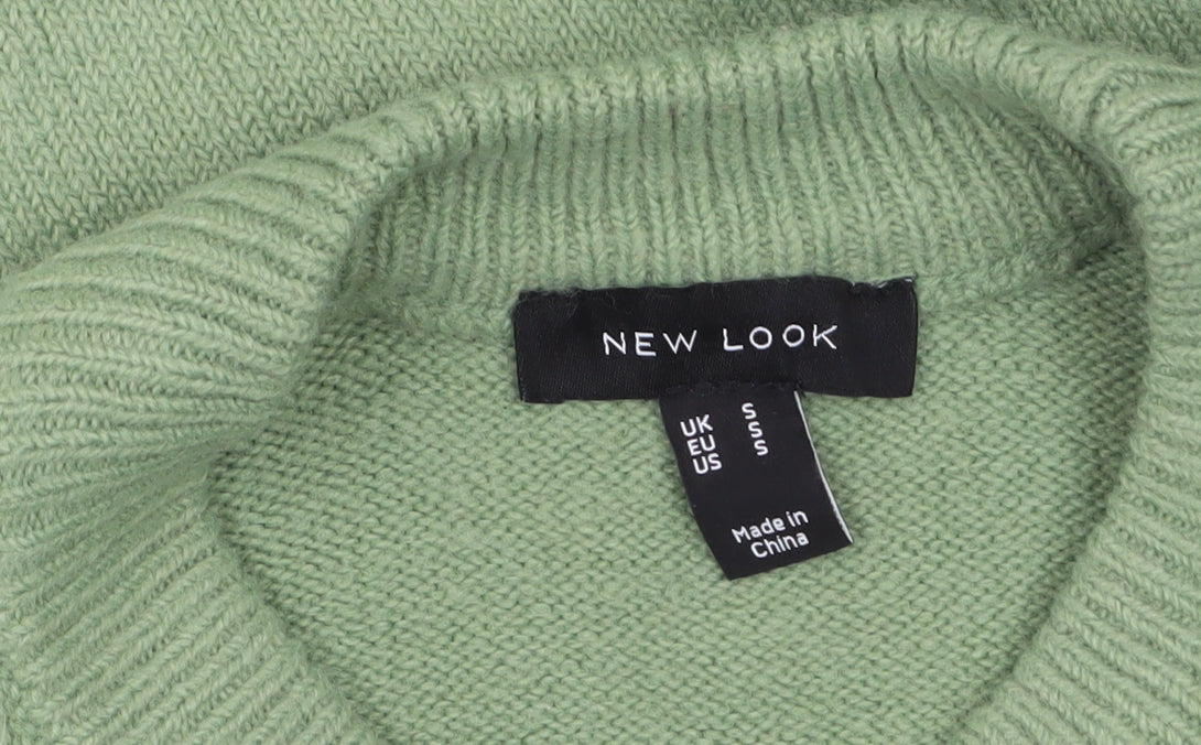 New Look Women’s Green Crew Neck Knit Jumper Size S