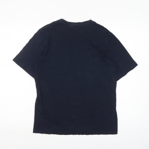 Jack & Jones Men's Blue Logo Cotton T-Shirt Size S